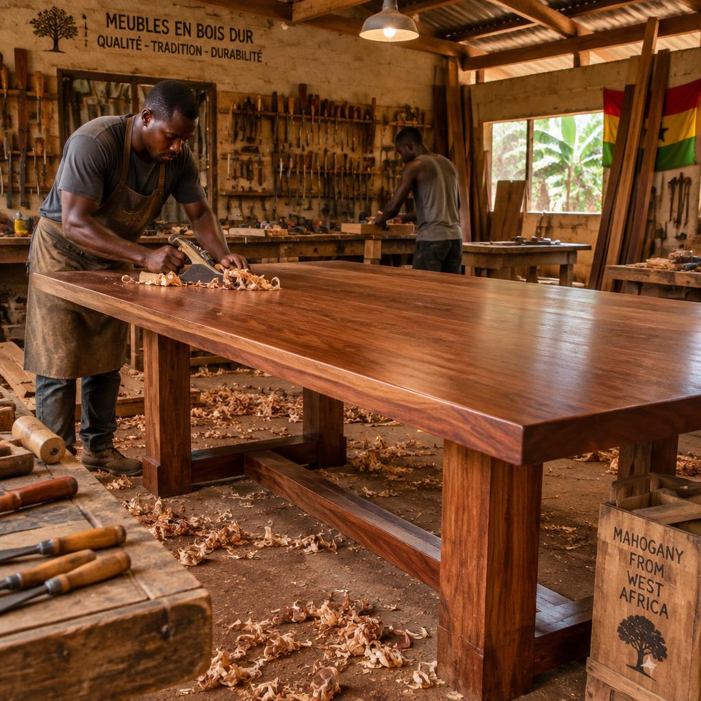 Custom 8-seater hardwood dining table