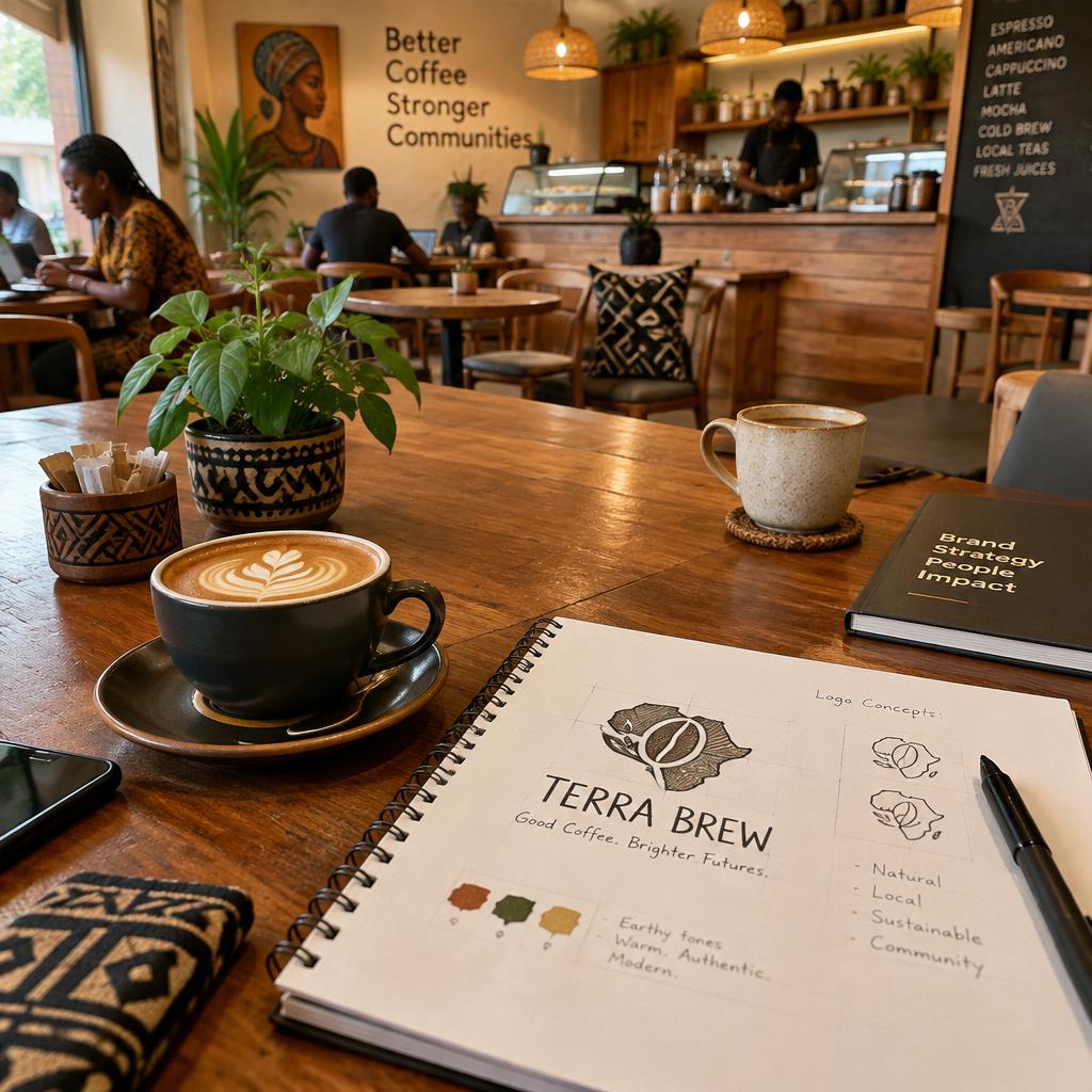 Logo & brand refresh for cafe in Sinkor