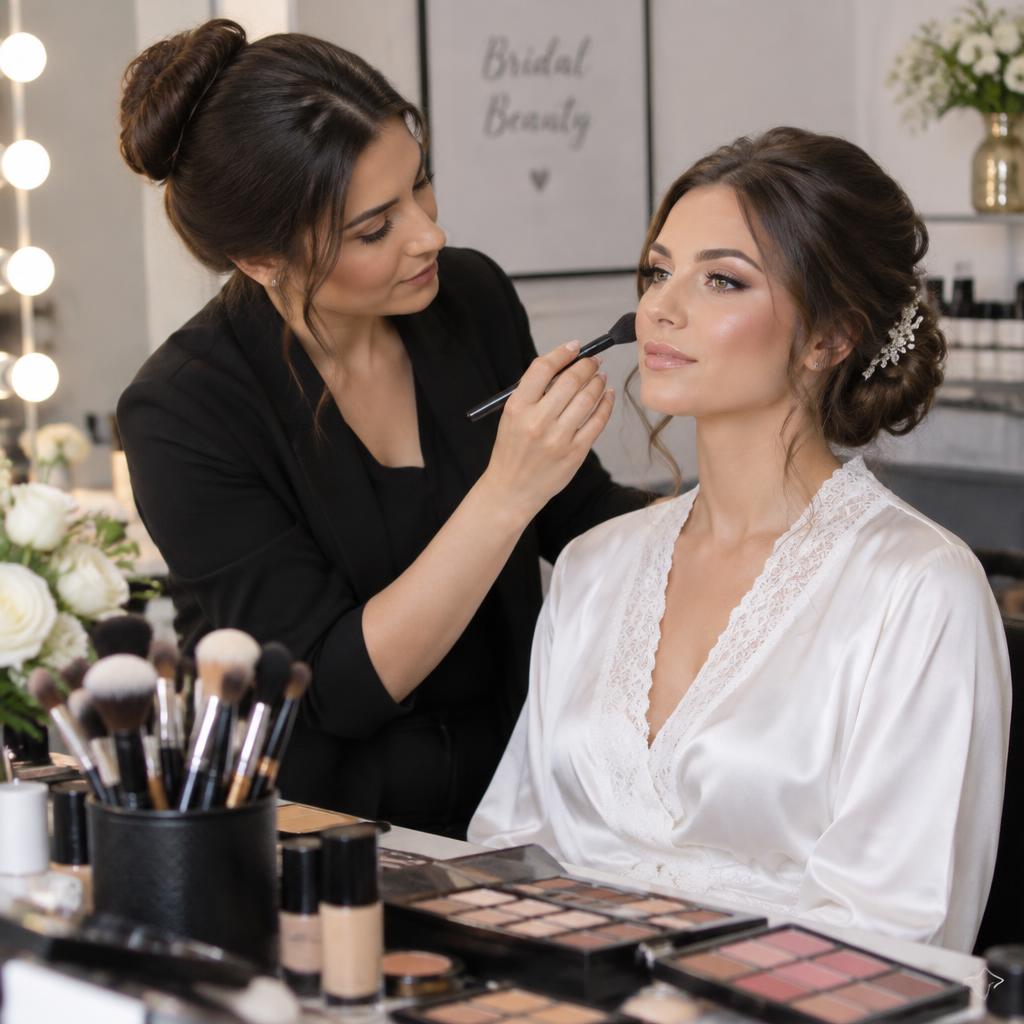 Bridal makeup artists for training academy