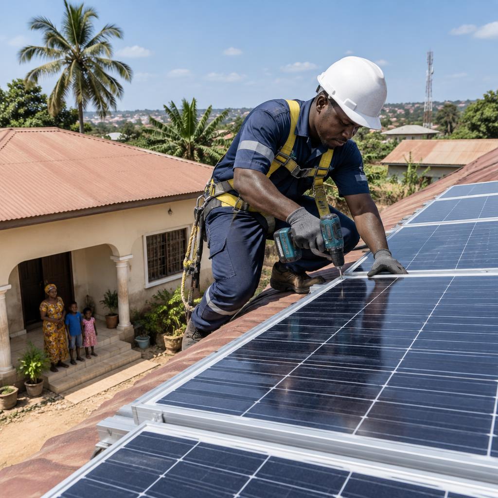 5kW solar installation for family home